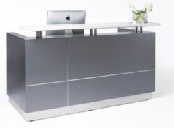 GP Hugo Reception Counter in 2 Pack Finish and Stone Hob