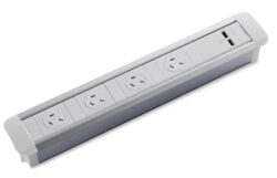 Centra In-Desk Unit with 4 GPO With Rotating Cover & 2 USB Provision