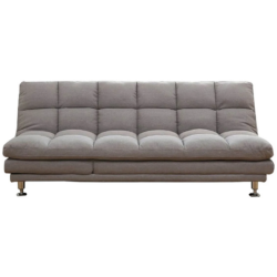 HE Vivin Fabric Upholstered Metal Leg 3 Seater Sofa Bed