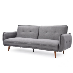 HE Sahara Fabric Upholstered Timber Leg 3 Seater Sofa Bed
