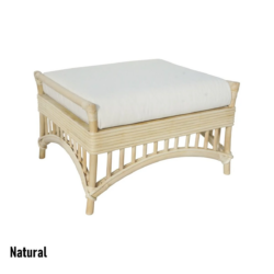 CR Barbados Rattan Ottoman with Cushion