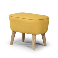 BT Georgia Fabric Upholstered Timber Leg Foot Stool