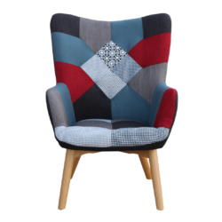 BT Patch Patchwork Fabric Upholstered Accent Chair
