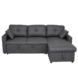 BT Romy Fabric Upholstered 2 Seater Sofa Bed with Storage Chaise
