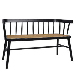 SH Shelly Solid Timber Bench Seat – Black