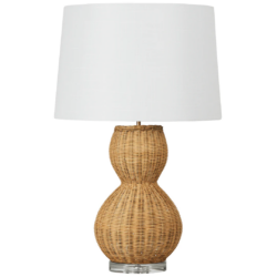 SH Claire Rattan Base Table Lamp