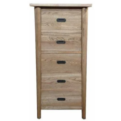 MF Tiffany Solid Timber 5 Drawer Tallboy