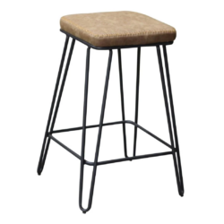BT Aloft PU Leather Upholstered Seat Metal Base Bar Stool