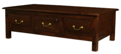 CT Tasmania Solid Timber 6 Drawer Straight Leg Coffee Table