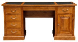 CT Tasmania Solid Timber 1 File Door 6 Drawer Executive Desk