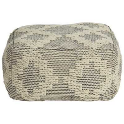 SH Ekawood Fabric Upholstered Square Ottoman