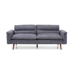 HE Richi Fabric Upholstered Timber Leg 2 Seater Sofa Bed