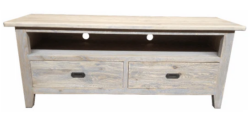 MF Hampton Solid Timber 2 drawer Entertainment Unit