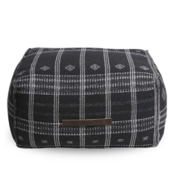 SH Houston Fabric Upholstered Square Ottoman