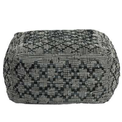 SH Houston Fabric Upholstered Square Ottoman