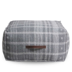 SH Houston Fabric Square Ottoman – Charcoal
