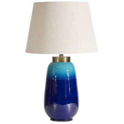 SH Azure Indigo Ceramic Base Table Lamp