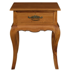 CT French Provincial Solid Timber 1 Drawer Lamp Table