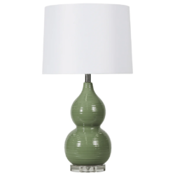 SH Mandy Ceramic Base Table Lamp with A Ridged Texture