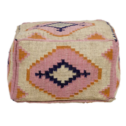 SH Mary Fabric Upholstered Square Ottoman