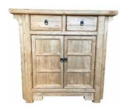 MF Chinese Antique Reproduction 2-Drawer 2-Door Cabinet