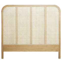 SH Pearl Harbour Timber Frammed Rattan Bedhead- King