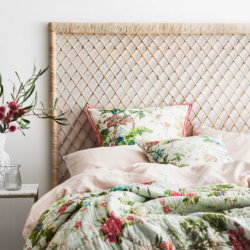 SH Pearl Habour Rattan Lattice King Bedhead