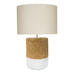 SH Pacifica Patterned Concrete Base Table Lamp