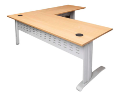 RL Span Beech Desk and Return