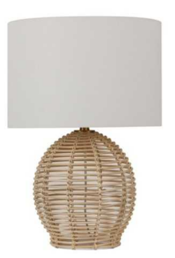 DA Bridgehampton Rattan Base Bedside Lamp