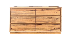 MD Rennes Solid Timber 6 Drawer Low Chest