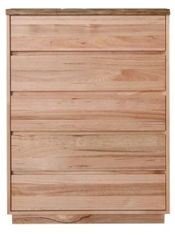 MD Nancy Solid Timber 5 Drawer Tallboy