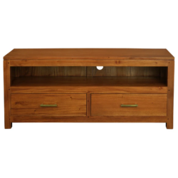 CT Paris Solid Timber 2 Drawer Low Entertainment Unit