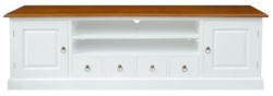 CT Tasmania Solid Timber 2 Door 4 Drawer Entertainment Unit