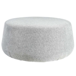 SH Mandarin Fabric Upholstered Round Ottoman