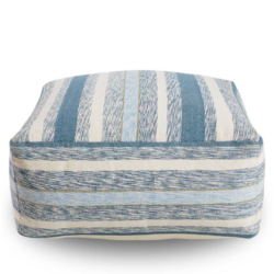 SH Spring Fabric Upholstered Square Outdoor Ottoman