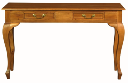 CT Queen Anne Solid Timber 2 Drawer Sofa Table