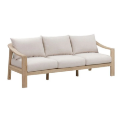 CR Sycamore Solid Timber 3 Seater Outdoor Lounge with Cushion