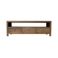CR Evan Solid Timber 3 Drawer TV Unit