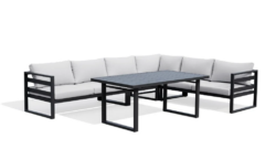 VI Islay Aluminium Outdoor 5 Seater Corner Lounge with Cushion and Table