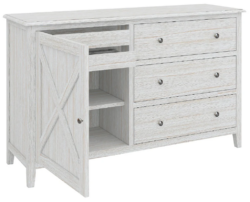 VI Clifton Solid Timber 5 Drawer 1 Door Dressing Table