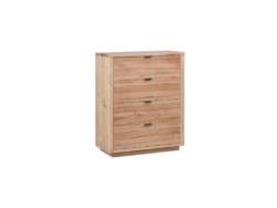 VI Croft Messmate Timber Veeneer 4 Drawer Tallboy