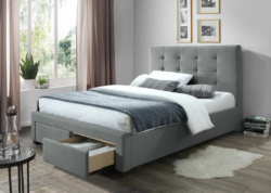 VI Oakley Fabric Uphostered Bed With 2 Drawers on Bedend-Clearance