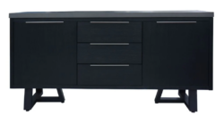 VI Maze Concrete Top Solid Timber 2 Door 3 Drawer Buffet