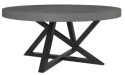 VI Maze Concrete Top Metal Leg Round Coffee Table