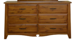 VI Federation Solid Timber 6 Drawer Dressing Table