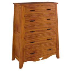 VI Federation Solid Timber 5 Drawer Tallboy