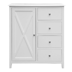 VI Hamilton Solid Timber 4 Drawer 1 Door Closet