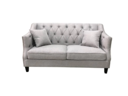 VI Vermont Fabric Upholstered Timber Leg 2 Seater Sofa
