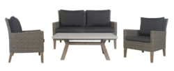 VI Paso Rattan Outdoor Sofa with Coffee Table Set